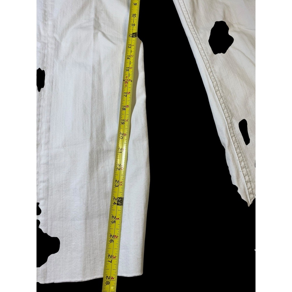 1921 Handcrafted Denim White Flare Jeans Western Glove Works Heavy Stitch 31x28 - Picture 9 of 12